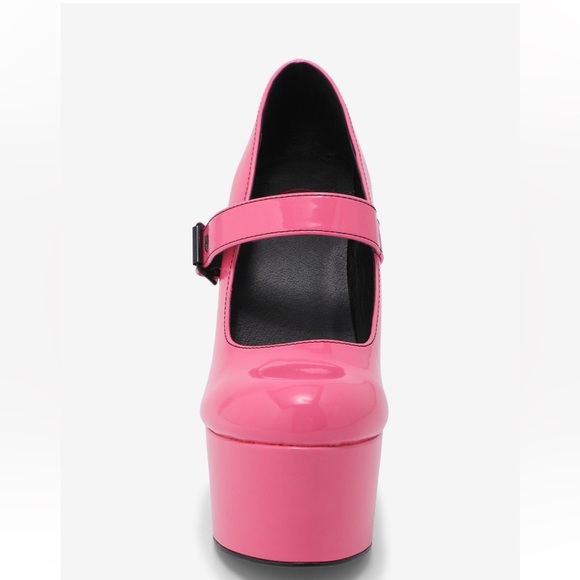 NIB RARE Strange Cvlt Hot Pink Patent Widow Platform Heels - Picture 8 of 8